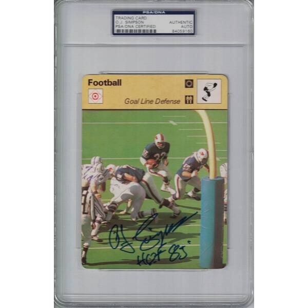 Shop Oj Simpson Buffalo Bills 1978 Sportscaster Card 3617 Psa Slab Overstock 29138178