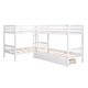 preview thumbnail 26 of 29, L-Shaped Twin Bunk Bed with Drawers, Pine Frame, No Box Spring Needed