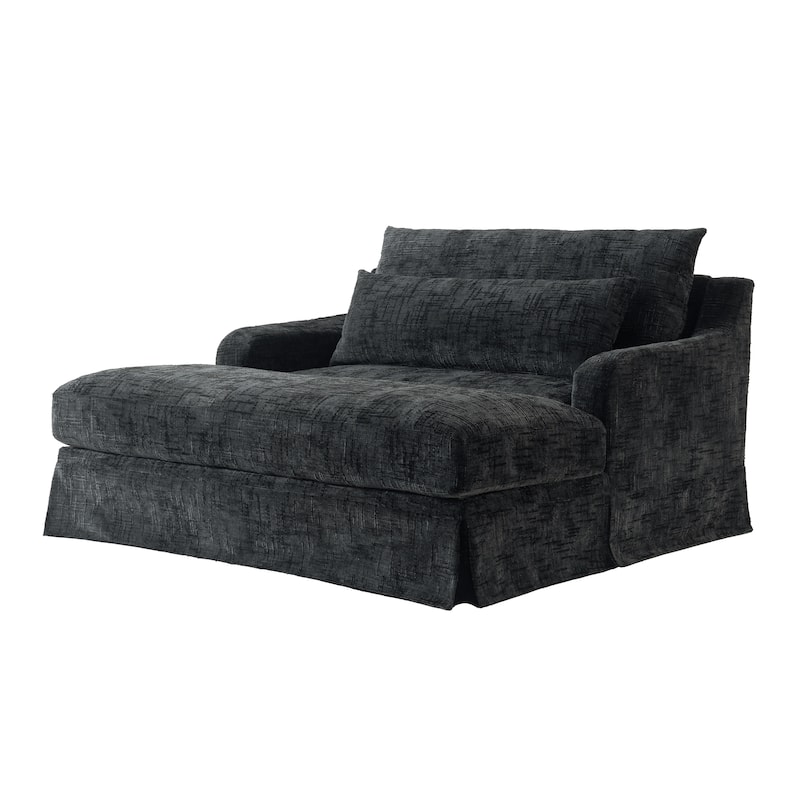 GDFStudio - 93.7" Modular Chenille Sectional Sofa Bed with USB