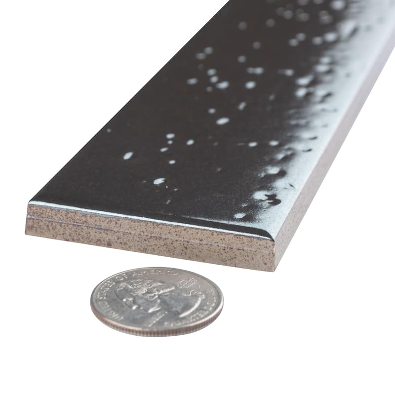 Merola Tile Muretto Argento Glossy 2" x 10" Porcelain Wall Tile