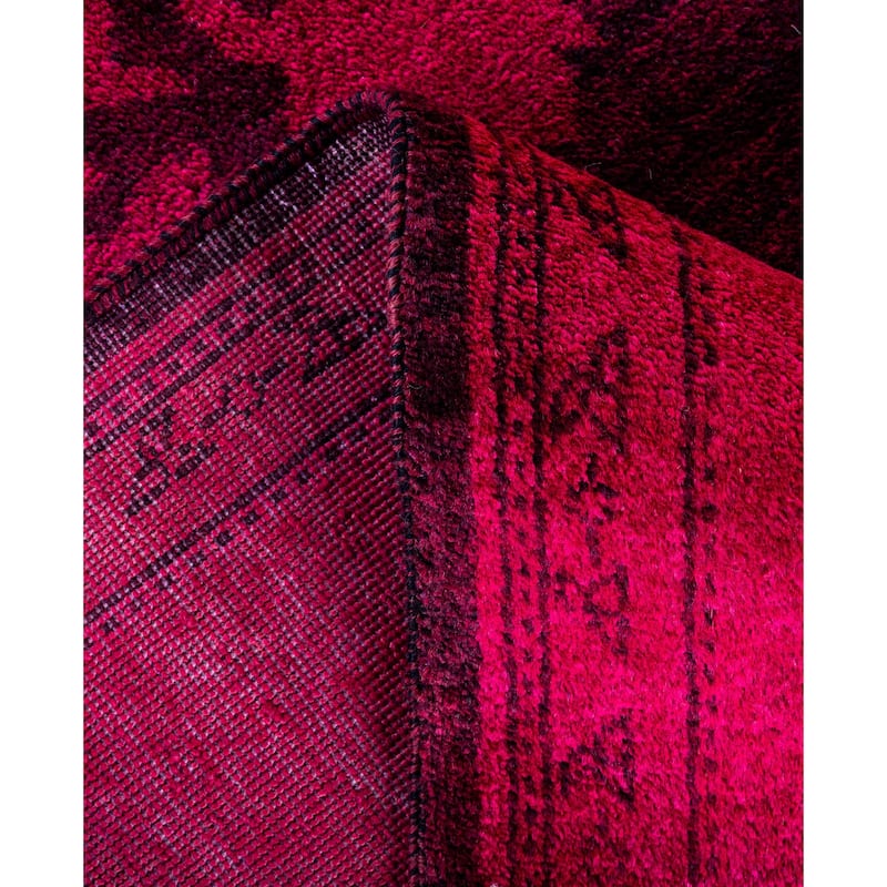 Overdyed One-of-a-Kind Hand-Knotted Area Rug - Pink - 6' 1" x 9' 5"
