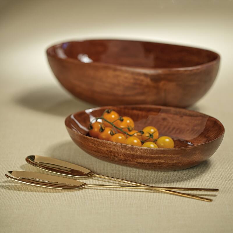 Parma Polished Gold Salad Server Set