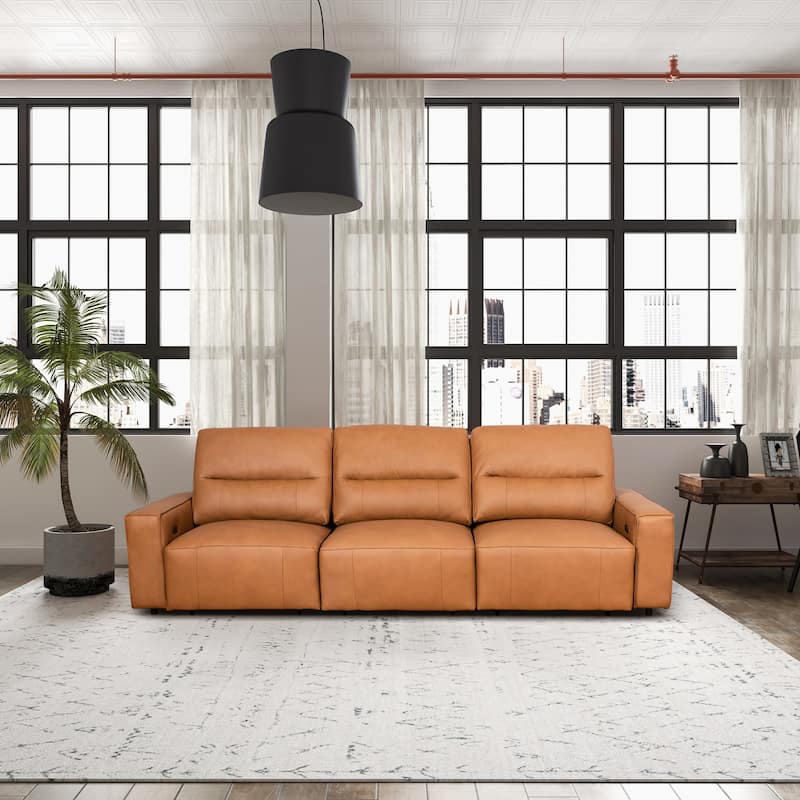 Cressida Triple Power Multi-Functional Genuine Leather Sofa