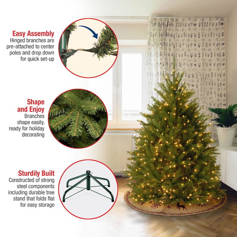 National Tree Company 4 ft. Dunhill Fir Tree with Clear Lights - 4 Foot