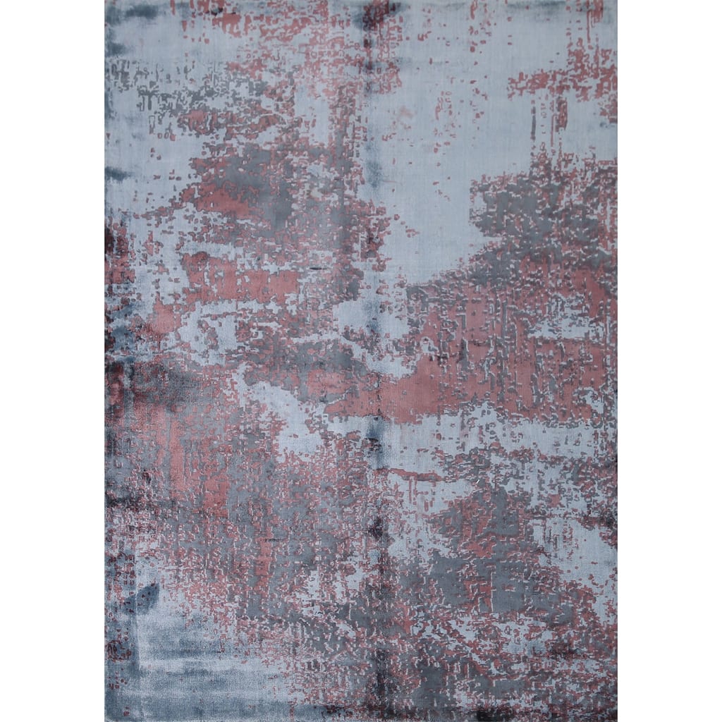 All-Over Abstract Modern Area Rug Handmade Wool Carpet - 4'5"x 6'7"