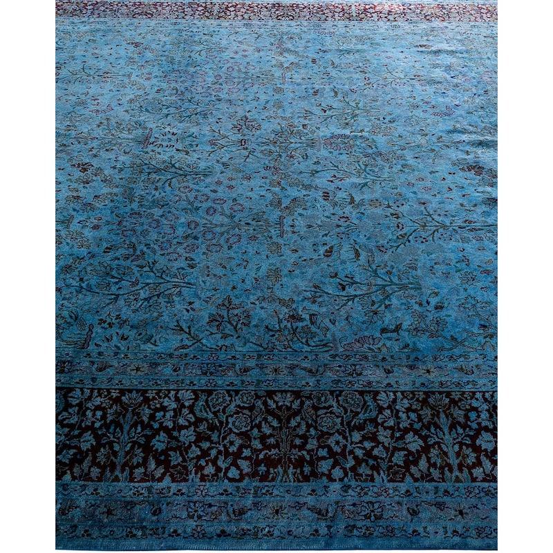 Fine Vibrance One-of-a-Kind Hand-Knotted Area Rug - Blue, 8' 1" x 10' 3" - 8' 1" x 10' 3"