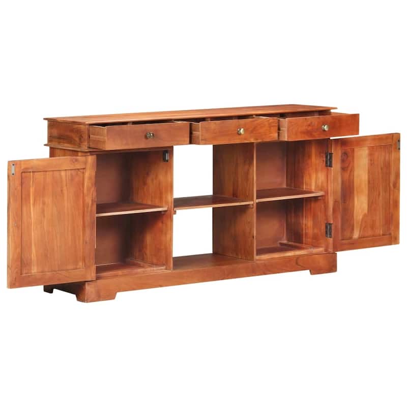 vidaXL Sideboard 53.1"x13.8"x29.5" Solid Acacia Wood