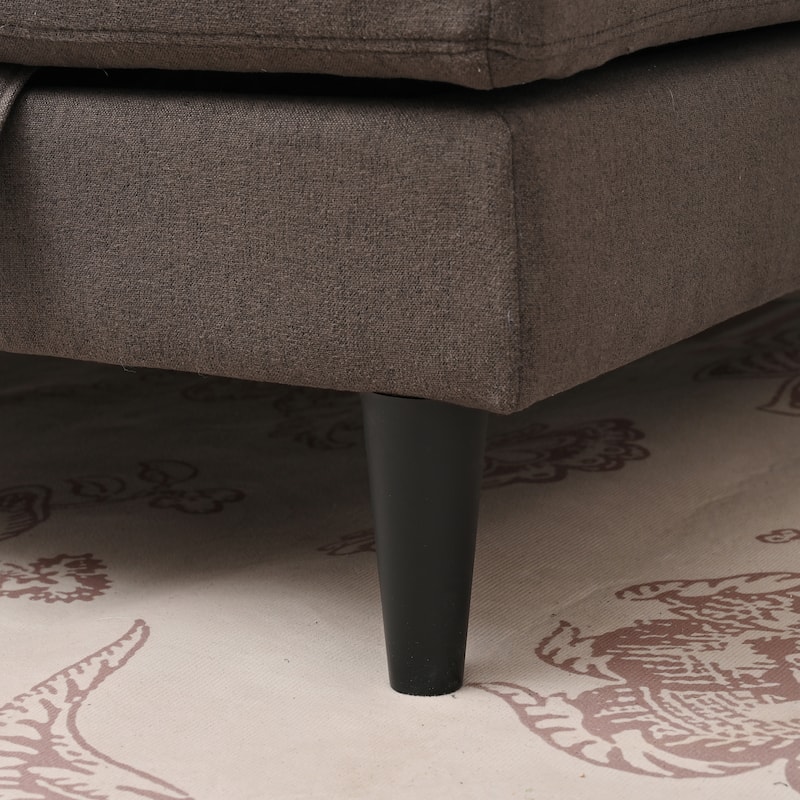 74.8" Fabric Sofa with Storage and Solid Wood Frame, 660lb Capacity