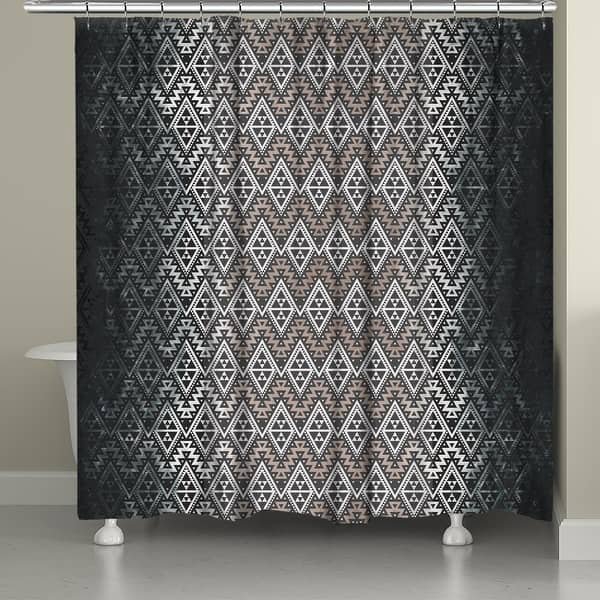 slide 2 of 7, Laural Home Canyon Charcoal Shower Curtain