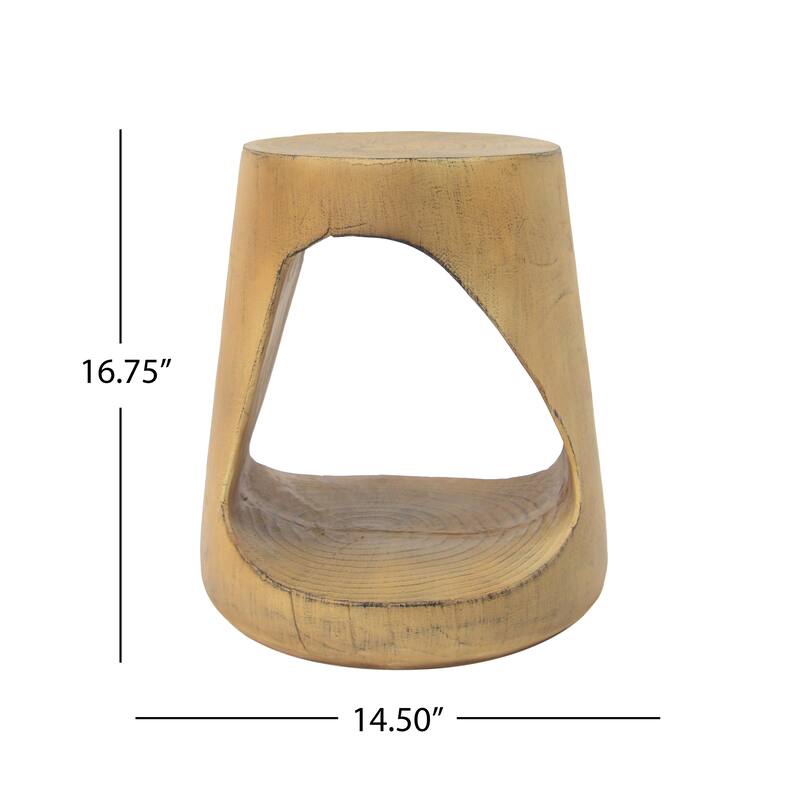 Wood-Look Hollow Side Table – Lightweight & Stylish Accent Piece