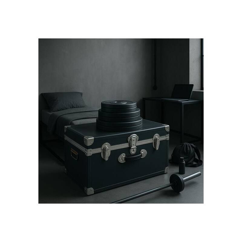HomeStock Lockable Under Bed Storage Trunk - Heavy Duty Portable Footlocker for College Dorms & Camps with Secure Latch Closure
