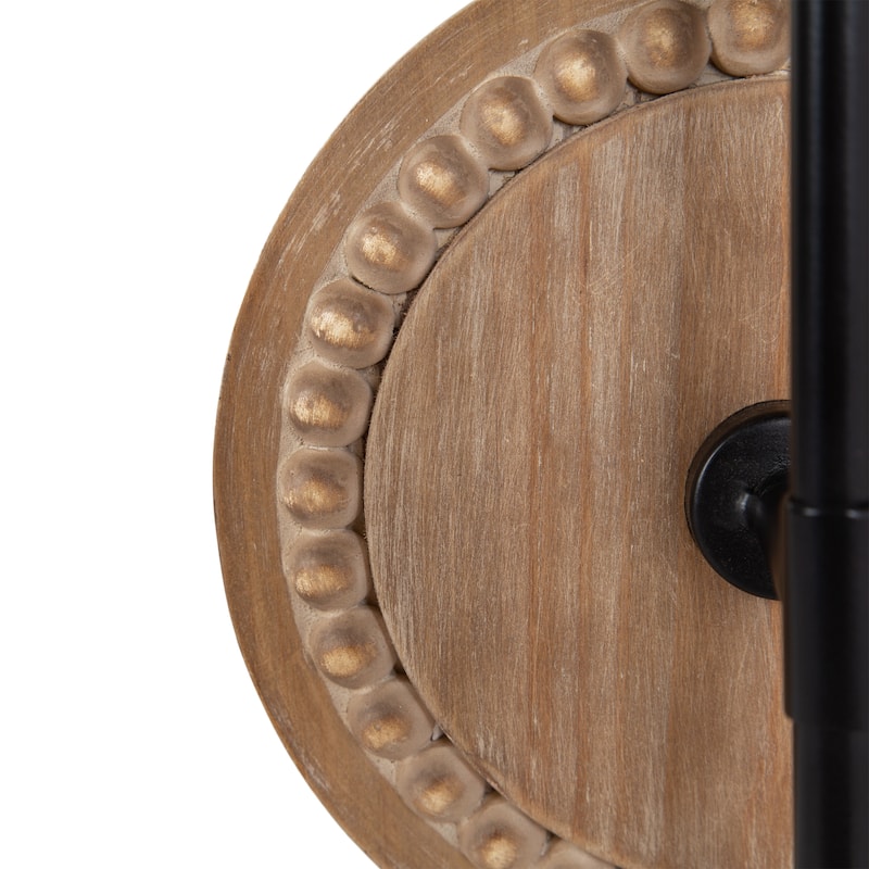Kate and Laurel Letta Wood/Metal Sconce