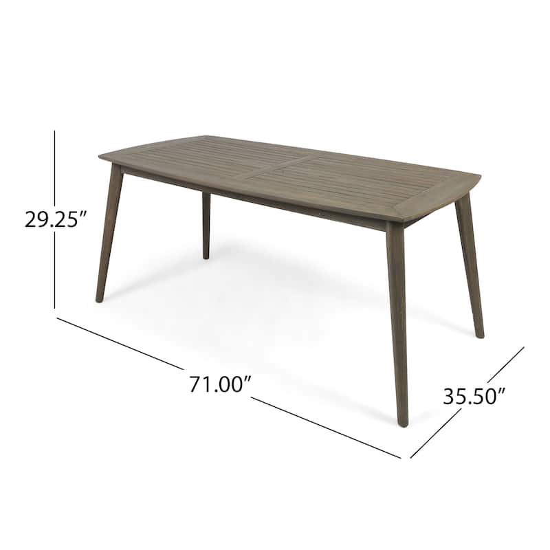 Sunqueen Outdoor Acacia Wood Rectangle Dining Table by Christopher Knight Home - 71.00 x 35.50 x 29.25