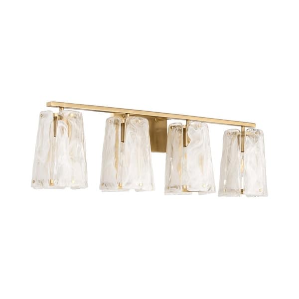 slide 2 of 4, Prestige 2 Light Vanity | Matte Black Aged Brass - 33 Inches Width