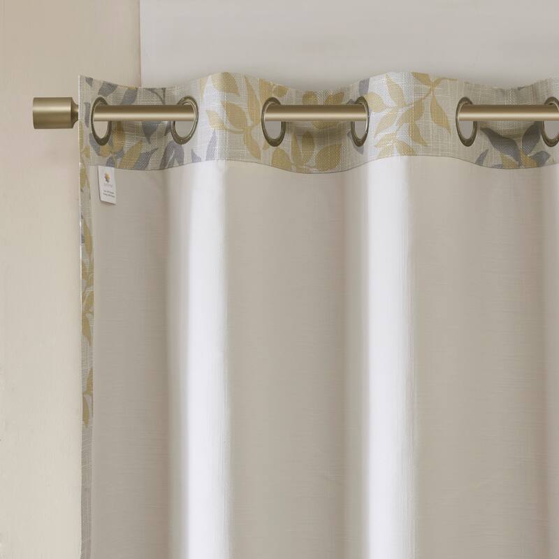 SunSmart April SIngle Printed Botanical Blackout Curtain Panel