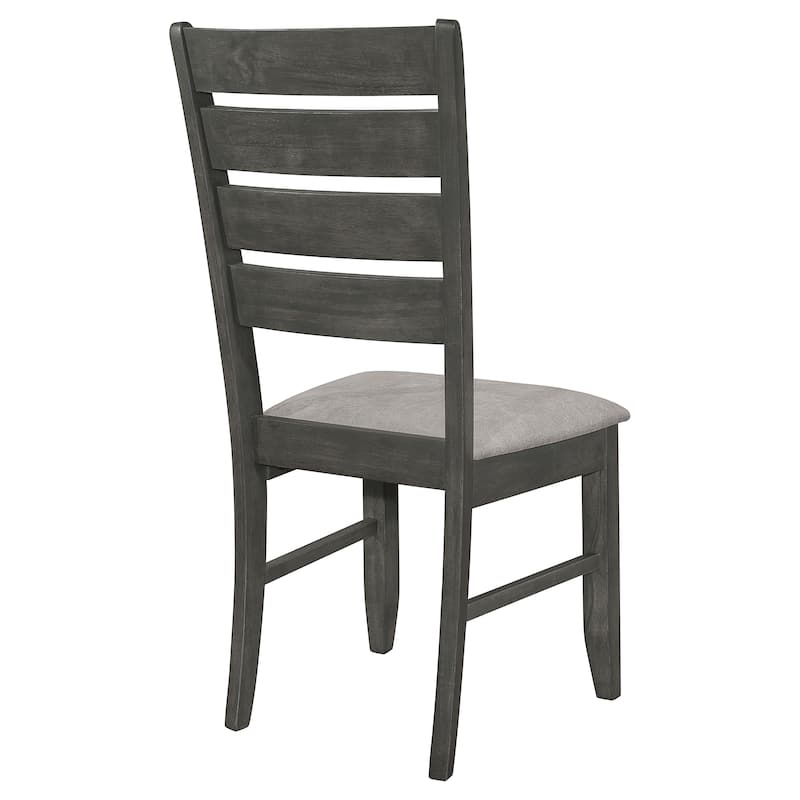Dexter Grey and Dark Grey Padded Seat Side Chair (Set of 2)