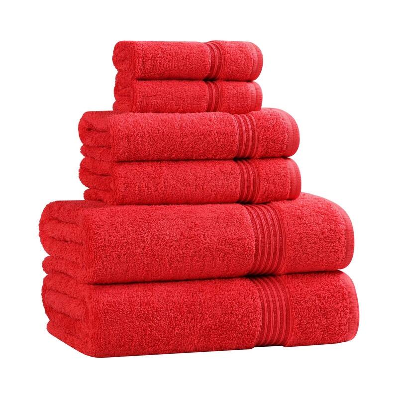 Superior Heritage Egyptian Cotton Absorbent 6-Piece Towel Set