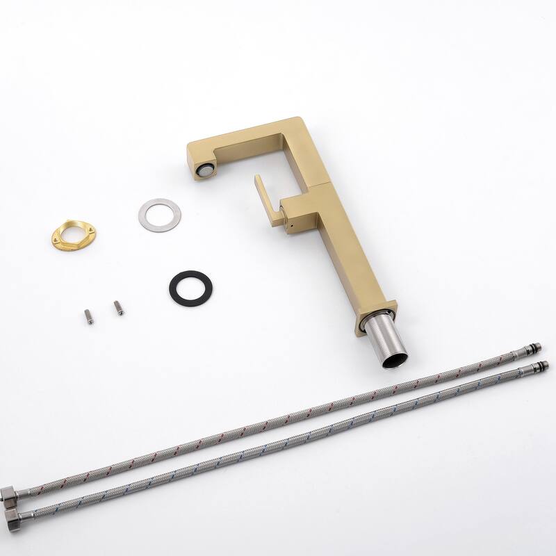 7.8"-11.8"H Solid Brass Single Handle Single Hole Bathroom Sink Faucet