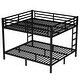 preview thumbnail 4 of 7, Metal California King over California King Bunk Bed for Teens and Adults for Bedroom