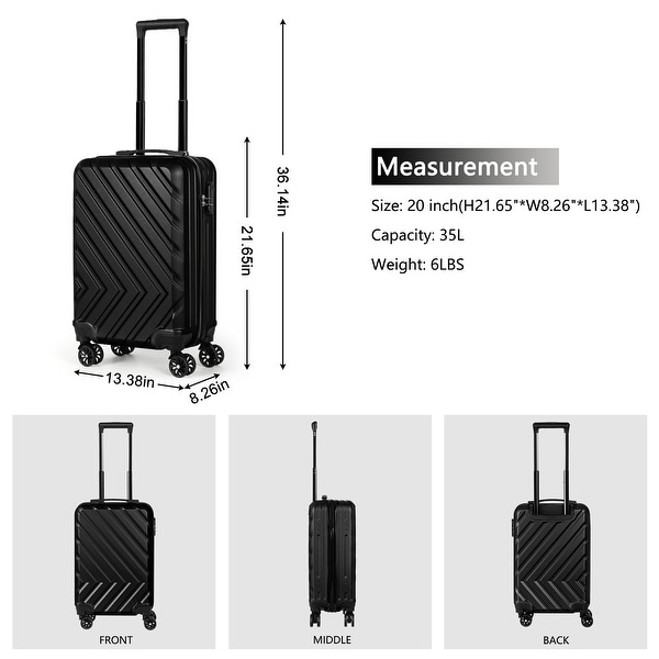 【Eanbe】CARRY Lサイズ Carry-On And Large Checked Luggage Bundle