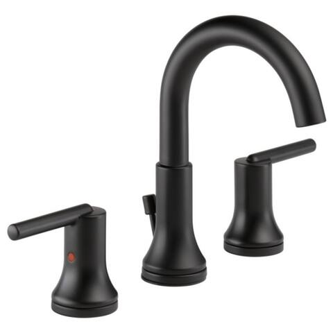 Delta Trinsic Widespread Bathroom Faucet with Metal Drain Assembly -