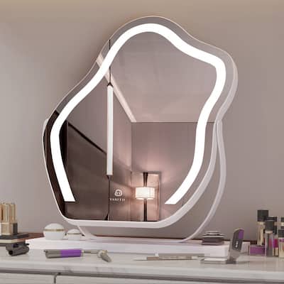VANITII Makeup Vanity Cloud LED Mirror 18" x 22" With Lights Strip Smart Control Wall Mount Decor Glass White