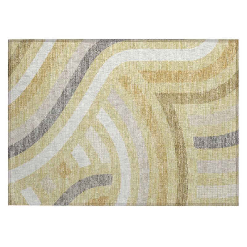 Machine Washable Indoor/ Outdoor Modern Jalen Chantille Rug
