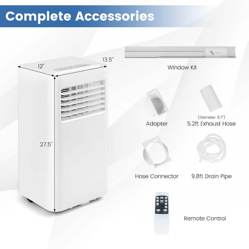 3-in-1 Portable Air Conditioner 5000 BTU (8000 BTU ASHRAE) AC Unit