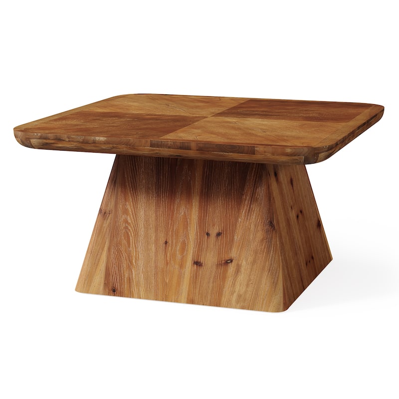 Solid Wood Square Coffee Table, Living Room Center Cocktail Accent Table