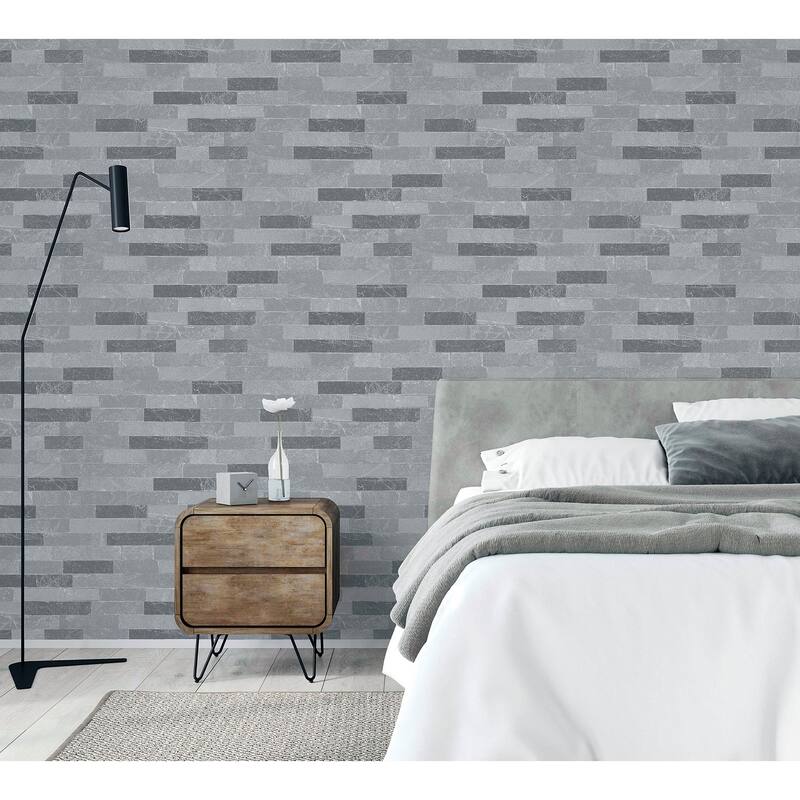 Arthouse Mortimer Grey Brick Wallpaper