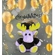 preview thumbnail 5 of 4, DolliBu Sitting Purple Moose Graduation Plush Toy with Gown and Cap - 12 inches