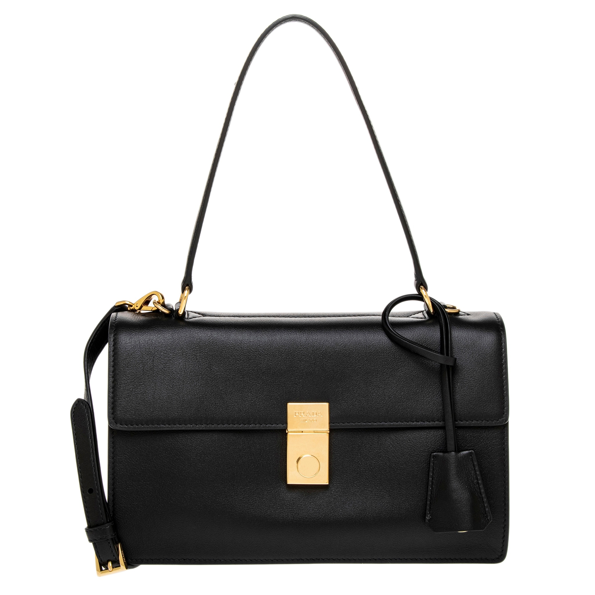 Prada soft sound medium leather shoulder bag - Overstock