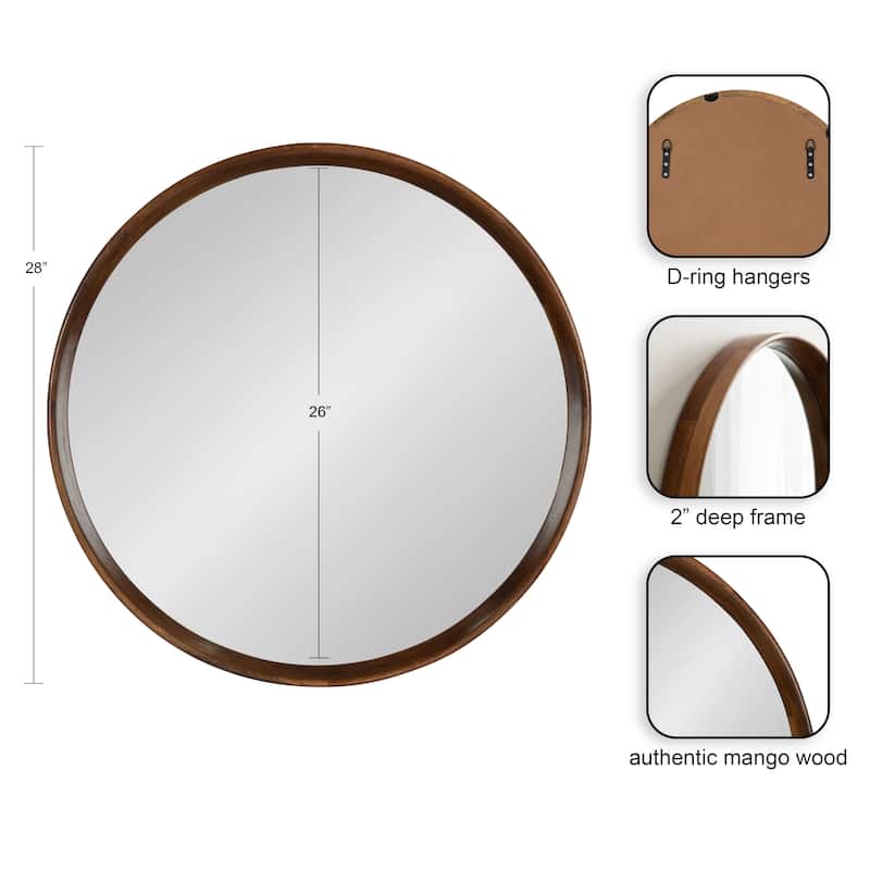 Kate and Laurel Prema Wood Framed Mirror