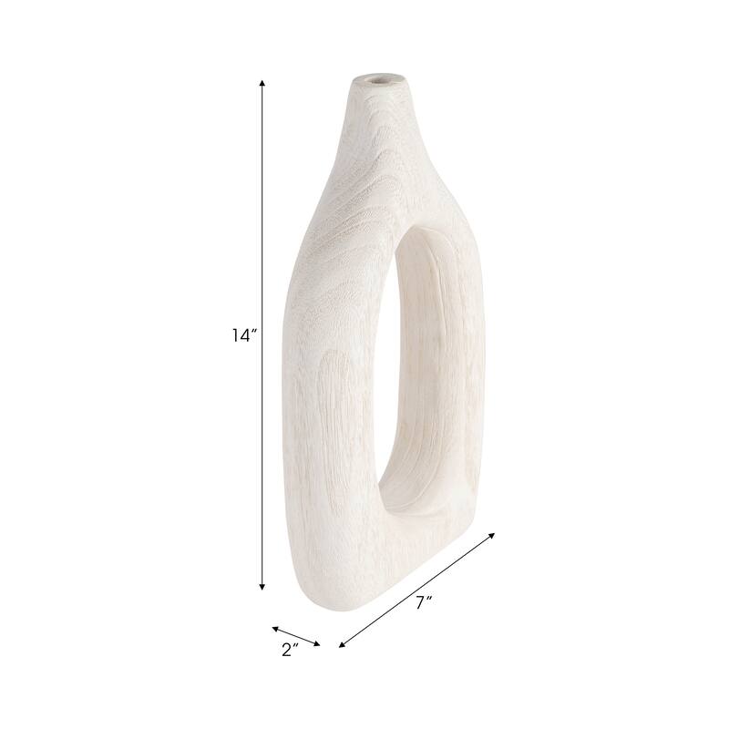 Sagebrook Home Neutral Cut-out Vase.