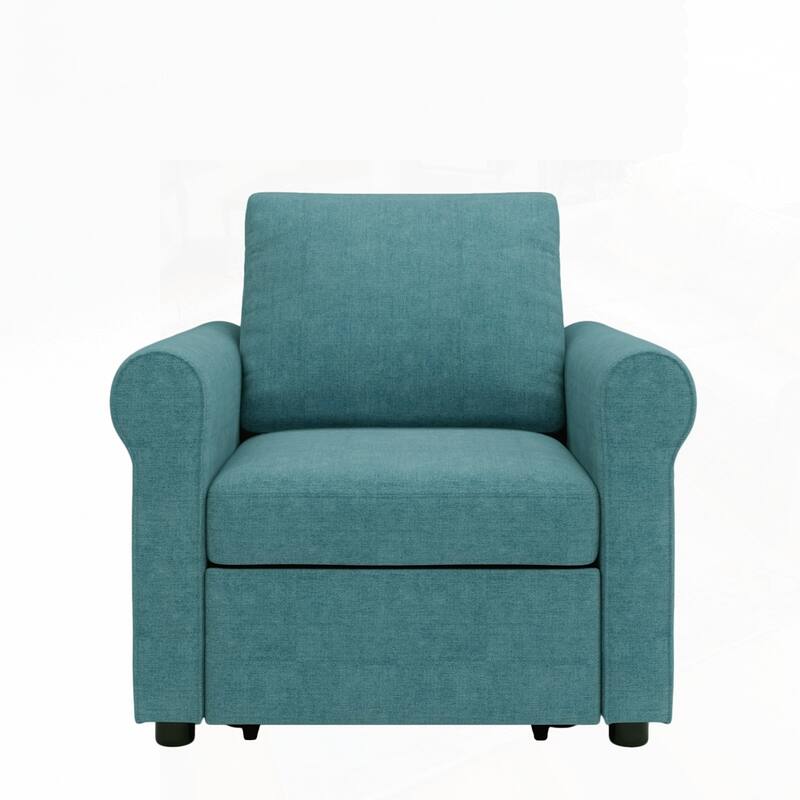 Convertible Sleeper Chair Bed with Adjust Backrest Into a Sofa