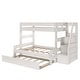 preview thumbnail 11 of 30, Max and Lily Modern Farmhouse Twin Over Full Bunk Bed With Staircase and Trundle