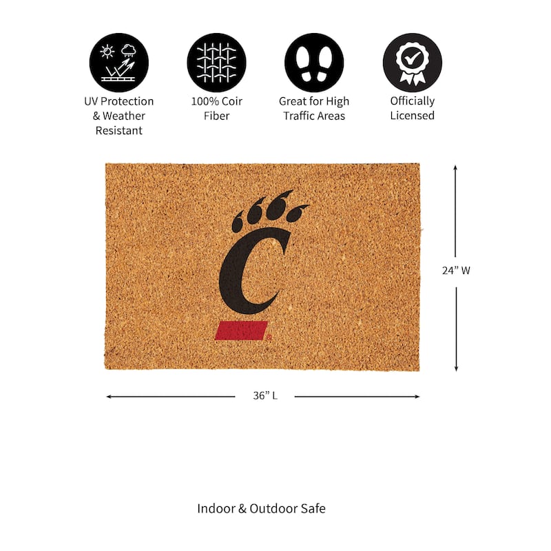 University of Cincinnati Full Color Indoor/Outdoor Coir Mat