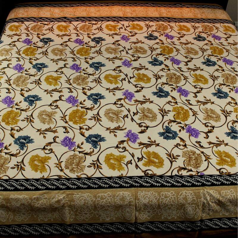 Floral Bloom Print Cotton Tablecloth