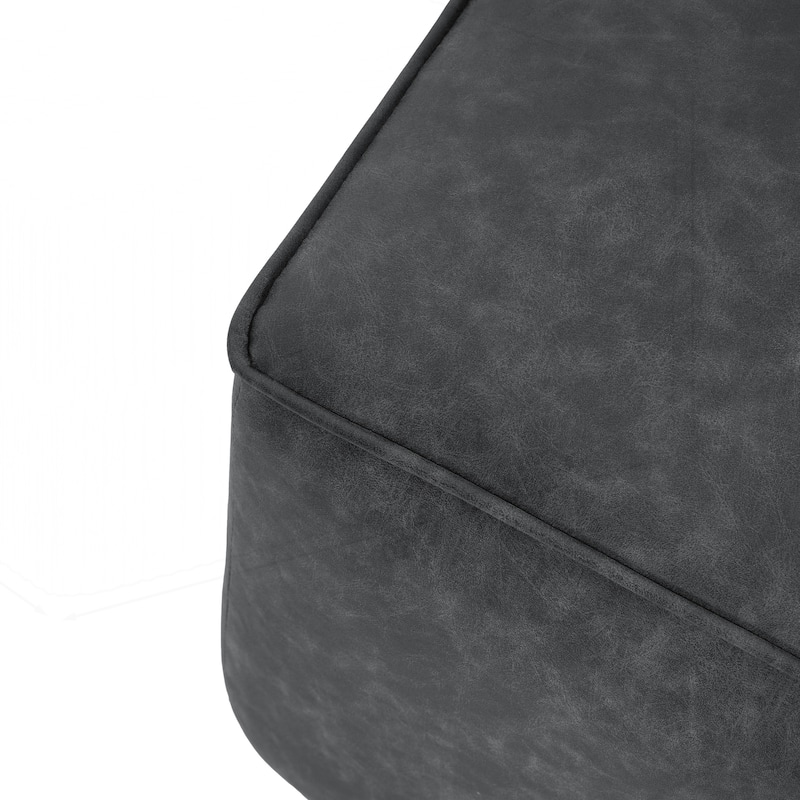 Square PU Leather Ottoman