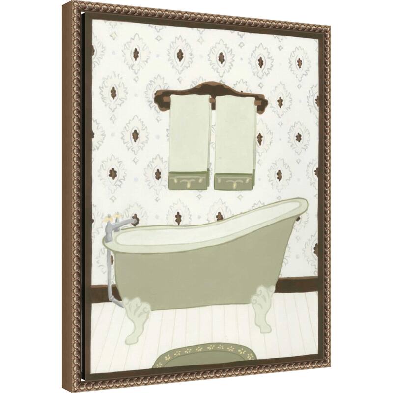 Parisian Bath No. 1 by June Erica Vess Framed Canvas Wall Art Print