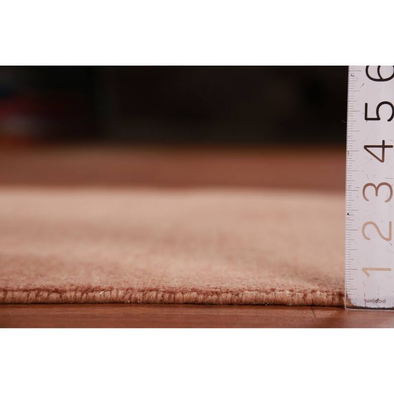 Hand Knotted Oriental 100% Wool Carpet Modern Solid Oranges & Rust Gabbeh Runner Rug - 10' 3'' X 3' 0''