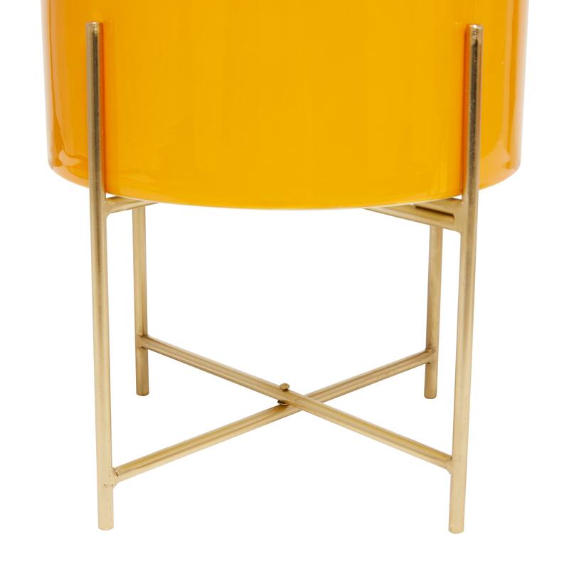 Iron Contemporary Planter (Set of 2) - S/2 12", 16"H