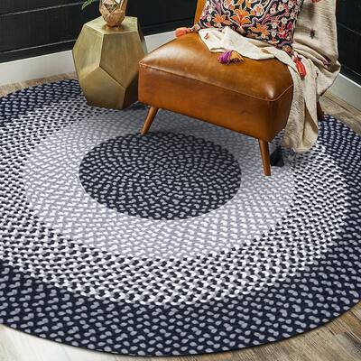 Handmade Braided Cotton Jute Area Rug Reversible Mat Indoor Carpet
