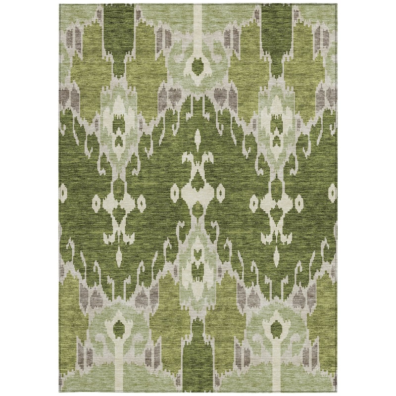 HomeRoots Ikat Transitional Rectangle Outdoor Rug