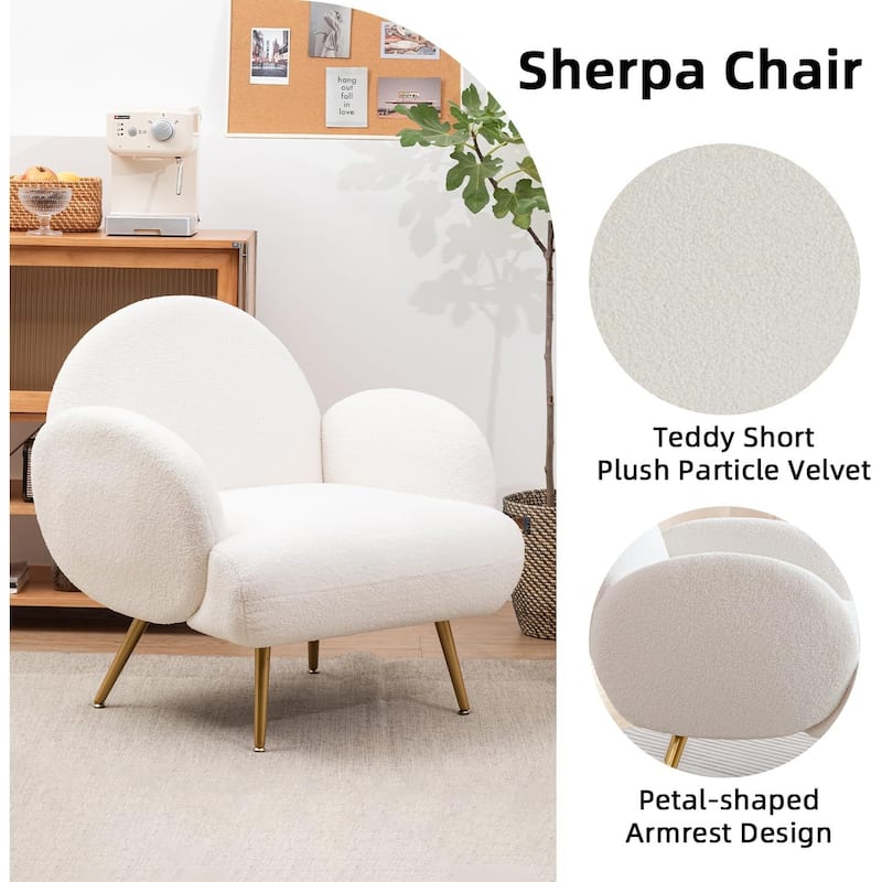 XINMICS Modern Accent Chair Upholstered Armchair for Living Room, Bedroom