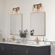 preview thumbnail 4 of 16, Modern Black Gold 2/3/4-Light Bathroom Vanity Lights Linear Wall Sconces for Powder Room