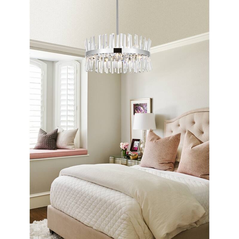 Indigo Home 25 inch crystal round pendant light
