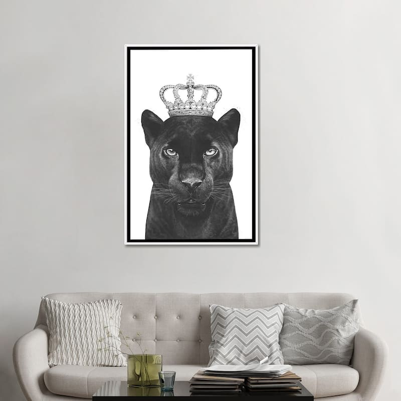 iCanvas "The King Panther" by Valeriya Korenkova Framed Canvas Print
