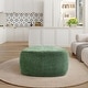 preview thumbnail 45 of 50, Leon 43" W Modern Oversized Chenille Triangular Cheese Ottoman