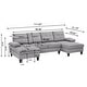preview thumbnail 13 of 43, Jarenie U-Shaped 4 Seat Sectional Sofa Couch with Double Chaise for Living Room